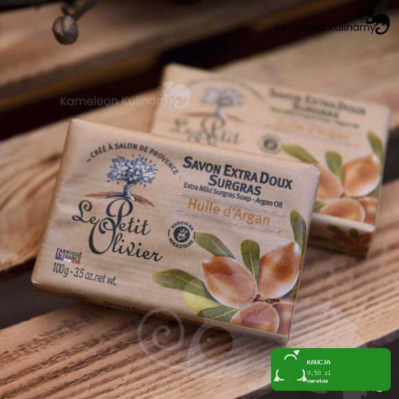 LE PETIT OLIVIER Mydło francuskie EXTRA DELIKATNE ARGAN OLEJ ARGANOWY 100g