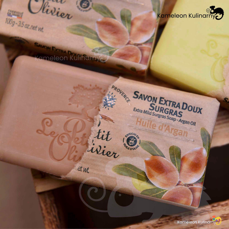 LE PETIT OLIVIER Mydło francuskie EXTRA DELIKATNE ARGAN OLEJ ARGANOWY 100g