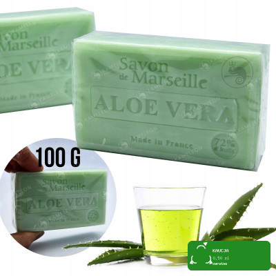 MYDŁO MARSYLSKIE ALOESOWE ALOE VERA 72% kostka100G