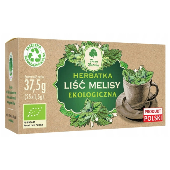 Dary Natury MELISA LIŚĆ MELISY MELISSA saszetki 25 szt EKO 37g