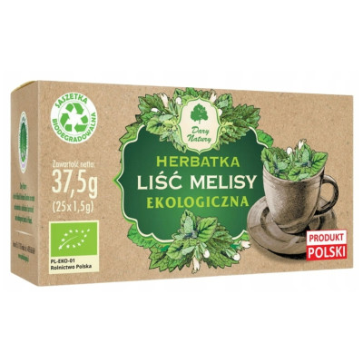 Dary Natury MELISA LIŚĆ MELISY MELISSA saszetki 25 szt EKO 37g