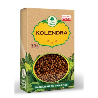 Dary Natury KOLENDRA ZIARNO w ziarnie 30G kartonik