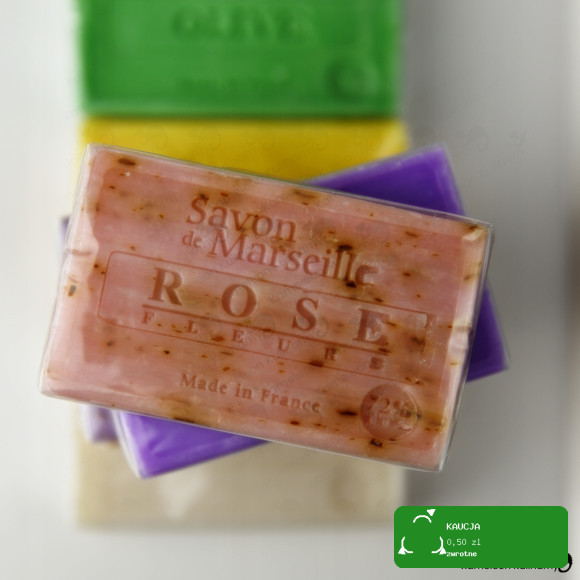 MYDŁO MARSYLSKIE francuskie ROSE RÓŻA RÓŻANE 100g peeling Le Chatelard 1802