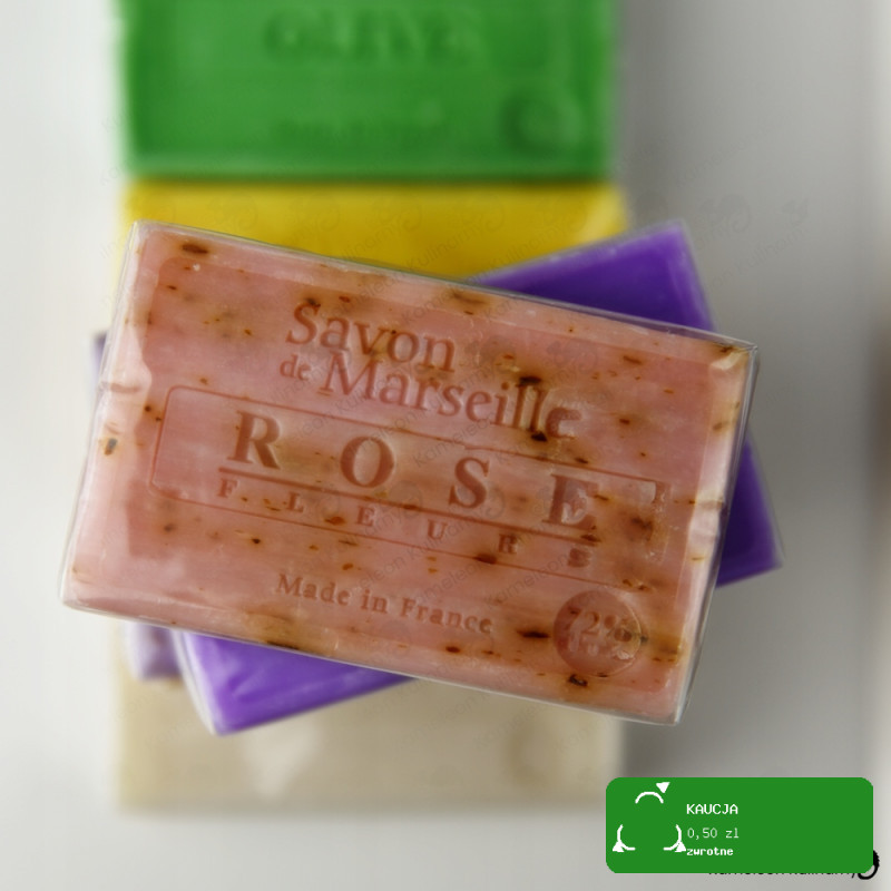 MYDŁO MARSYLSKIE francuskie ROSE RÓŻA RÓŻANE 100g peeling Le Chatelard 1802