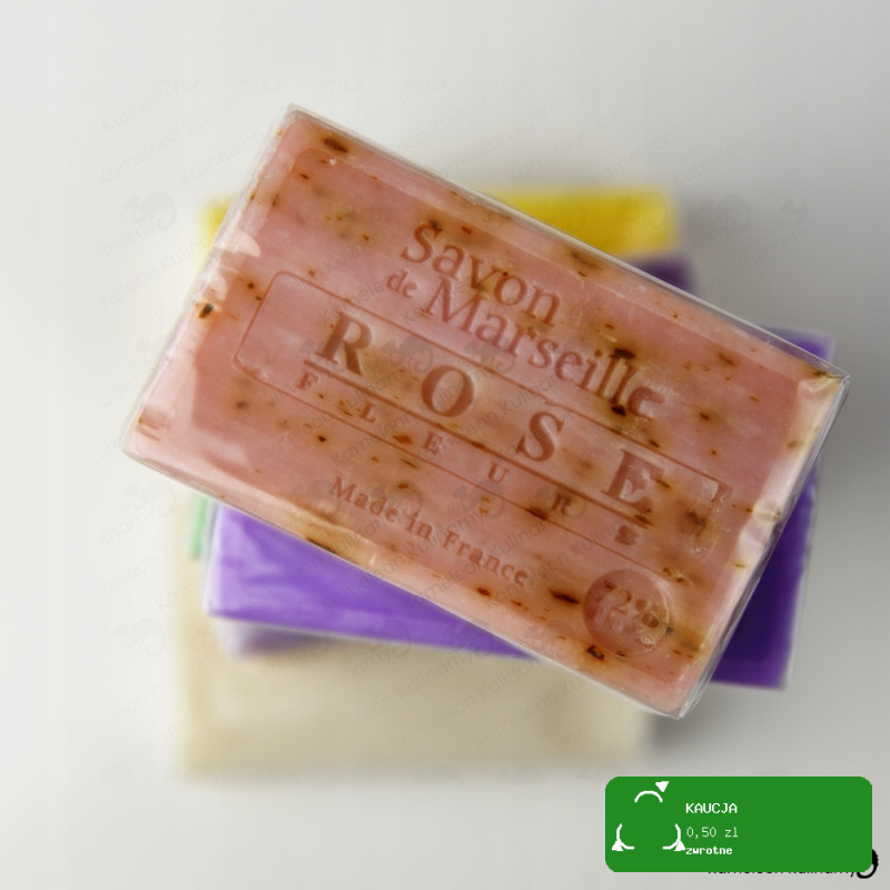 MYDŁO MARSYLSKIE francuskie ROSE RÓŻA RÓŻANE 100g peeling Le Chatelard 1802