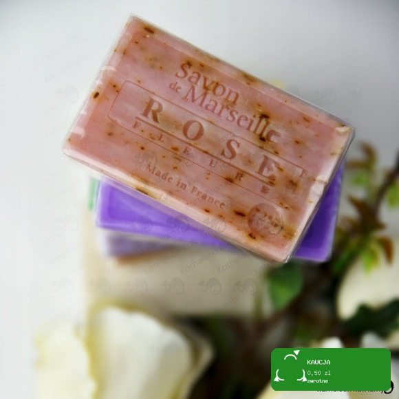 MYDŁO MARSYLSKIE francuskie ROSE RÓŻA RÓŻANE 100g peeling Le Chatelard 1802