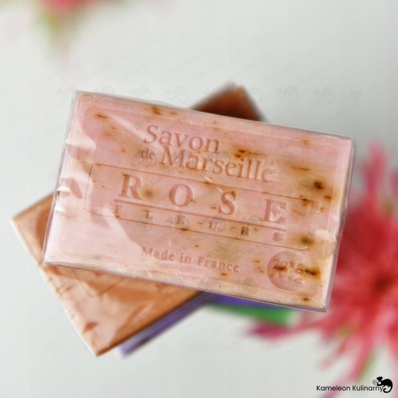MYDŁO MARSYLSKIE francuskie ROSE RÓŻA RÓŻANE 100g peeling Le Chatelard 1802