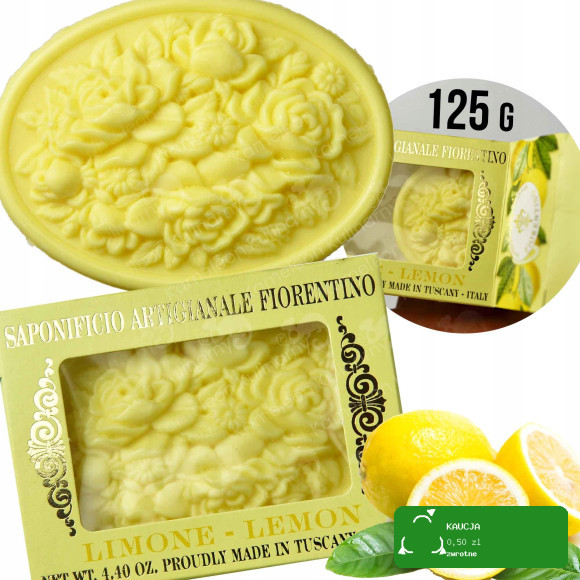 MYDŁO WŁOSKIE tłoczone CYTRYNA cytrynowe 125G
