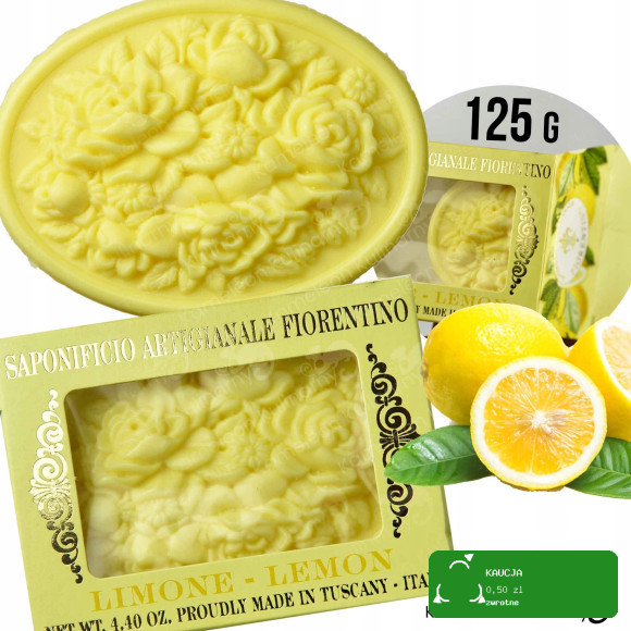 MYDŁO WŁOSKIE tłoczone CYTRYNA cytrynowe 125G
