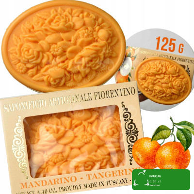 MYDŁO WŁOSKIE tłoczone MANDARYNKA cytrusowe 125G