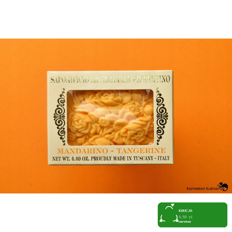 MYDŁO WŁOSKIE tłoczone MANDARYNKA cytrusowe 125G