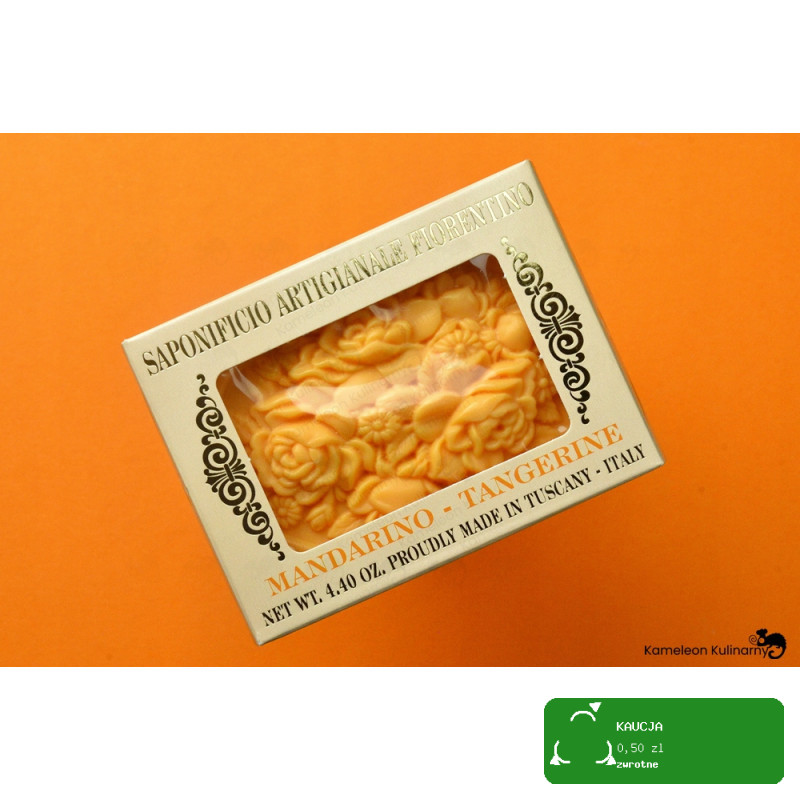 MYDŁO WŁOSKIE tłoczone MANDARYNKA cytrusowe 125G