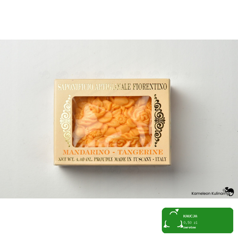 MYDŁO WŁOSKIE tłoczone MANDARYNKA cytrusowe 125G