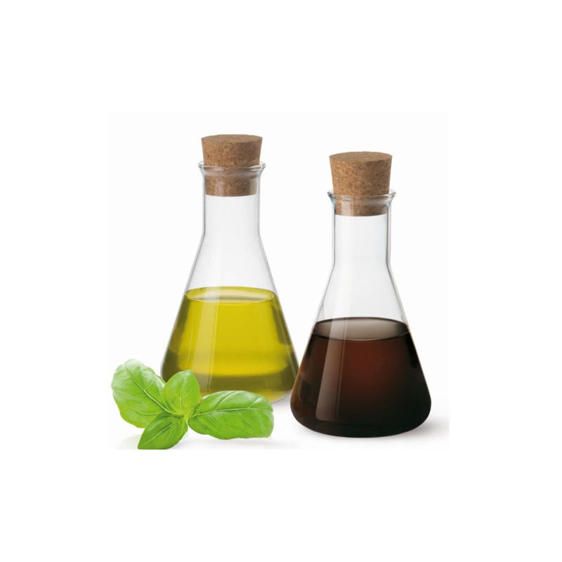 KARAFKA SZKLANA Z KORKIEM na OLEJ OCET 100ml 2szt