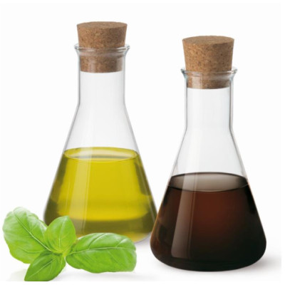 KARAFKA SZKLANA Z KORKIEM na OLEJ OCET 100ml 2szt