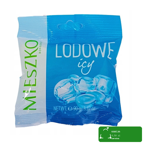 LANDRYNKI LODOWE icy KARMELKI CUKIERKI TWARDE LODOWE 90g MIESZKO Bonbons KRÓTKA DATA