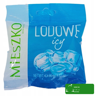LANDRYNKI LODOWE icy KARMELKI CUKIERKI TWARDE LODOWE 90g MIESZKO Bonbons KRÓTKA DATA