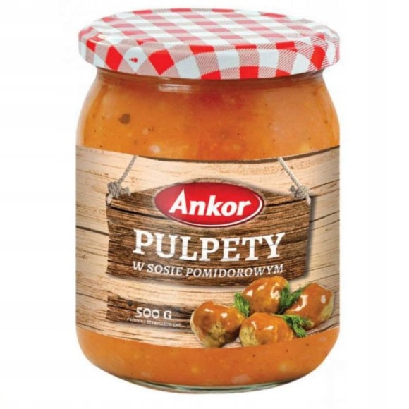 PULPETY W SOSIE POMIDOROWYM 500g 0,5kg ANKOR pulpet DANIE