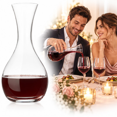 KARAFKA DEKANTER SZKLANY na WINO 1200ml KRYSZTAŁ