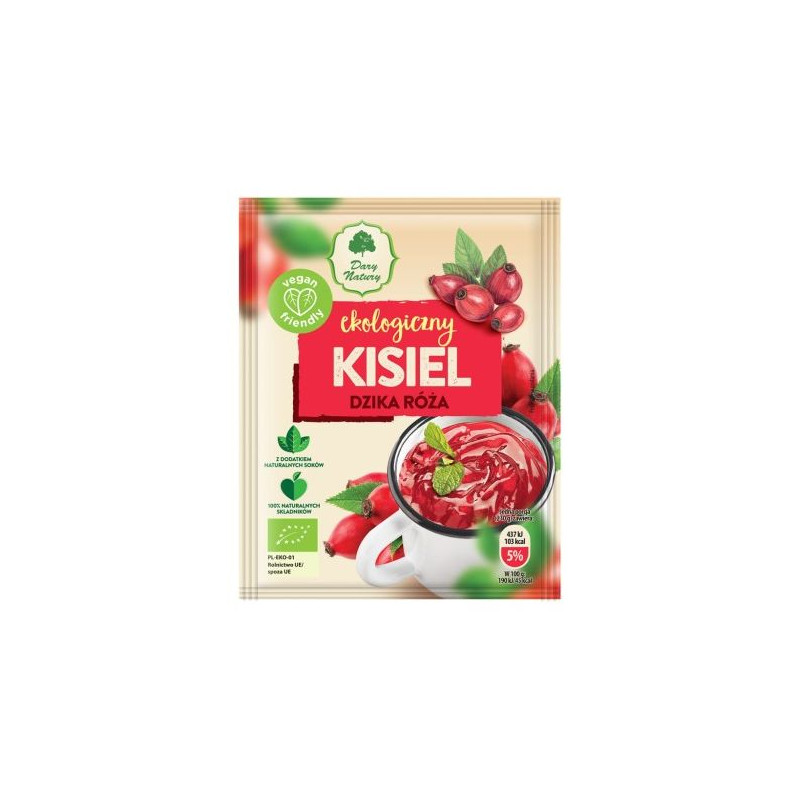 Dary Natury KISIEL ekologiczny DZIKA RÓŻA1szt 30G