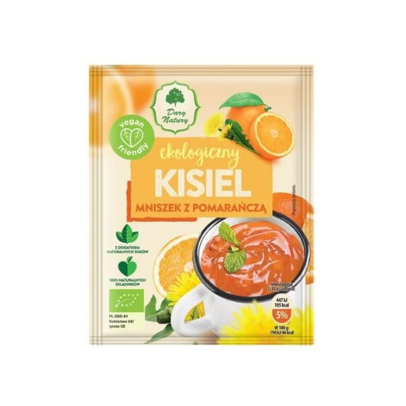 Dary Natury KISIEL ekologiczny eko bio MNISZEK Z POMARAŃCZĄ pomarańczowy 1szt