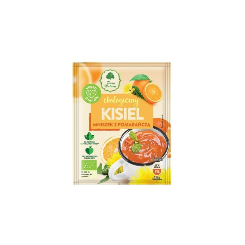 Dary Natury KISIEL ekologiczny eko bio MNISZEK Z POMARAŃCZĄ pomarańczowy 1szt