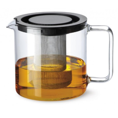 DZBANEK SZKLANY Z metalowym ZAPARZACZEM do herbaty ziół WYGODNY 1300ml 1,3L
