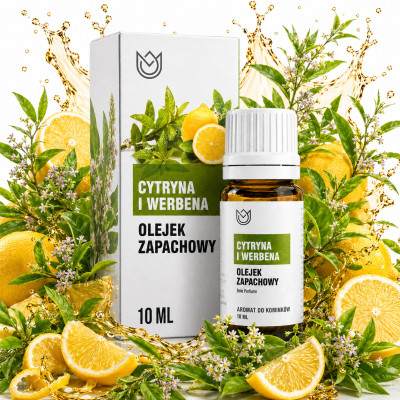 OLEJEK ZAPACHOWY eteryczny CYTRYNA I WERBENA 10ml orzeźwiający b. przyjemny