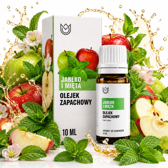 OLEJEK ZAPACHOWY eteryczny JABŁKO I MIĘTA Z MIĘTĄ jabłko i Miętowy 10ml