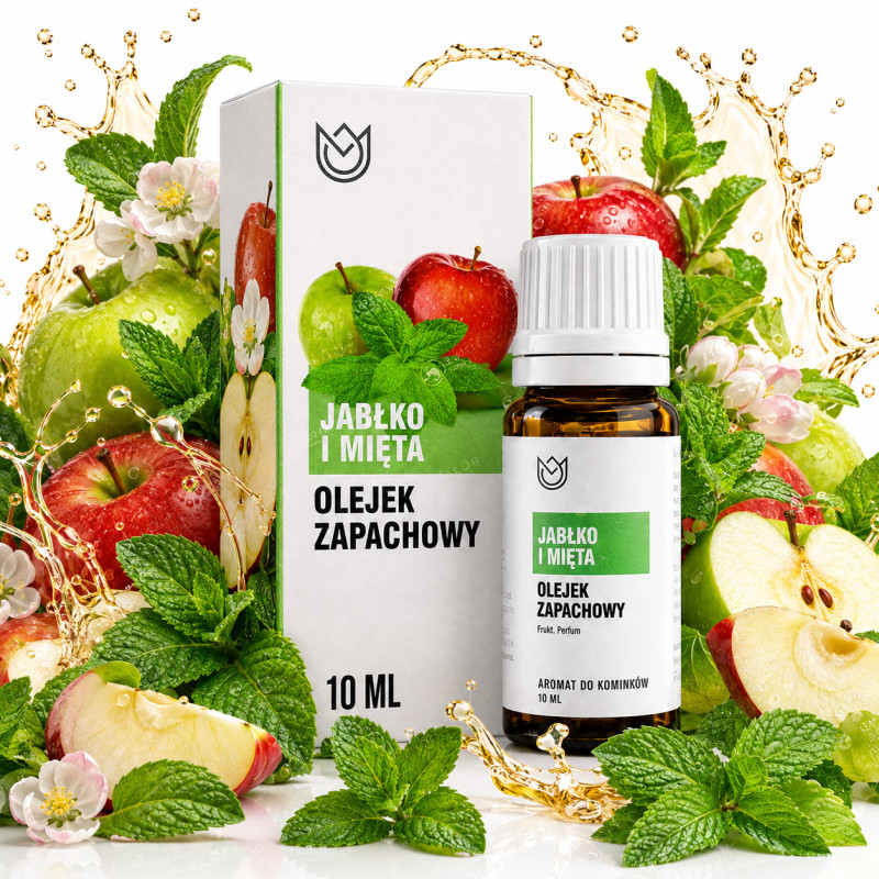 OLEJEK ZAPACHOWY eteryczny JABŁKO I MIĘTA Z MIĘTĄ jabłko i Miętowy 10ml