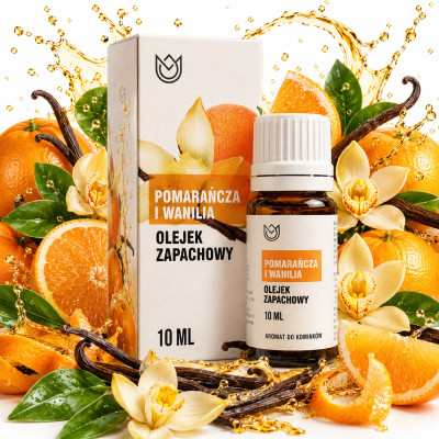 Naturalne Aromaty OLEJEK ZAPACHOWY eteryczny POMARAŃCZA i WANILIA 10ml