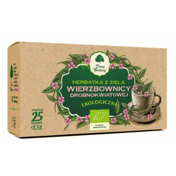 WIERZBOWNICA DROBNOKWIATOWA eko 25 saszetek 62g DARY NATURY