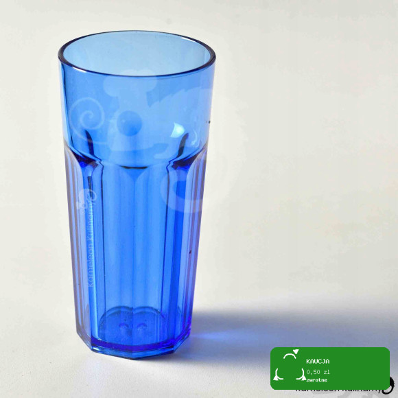 SZKLANKA Z POLIWĘGLANU nietłukąca NIEBIESKA 360ml