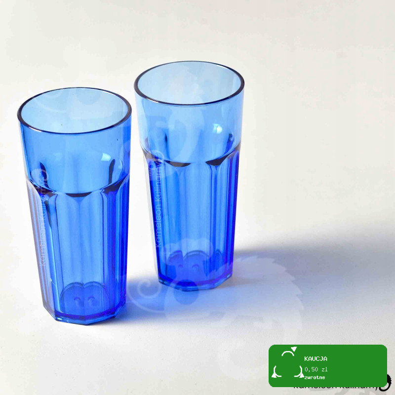 SZKLANKA Z POLIWĘGLANU nietłukąca NIEBIESKA 360ml