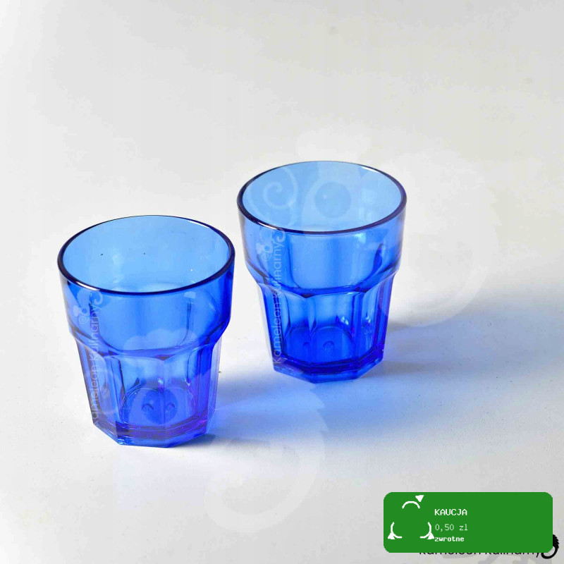 SZKLANKA Z POLIWĘGLANU poliwęglan nietłukąca NIEBIESKA 250ml 0,25L
