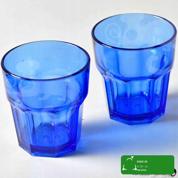 SZKLANKA Z POLIWĘGLANU poliwęglan nietłukąca NIEBIESKA 250ml 0,25L