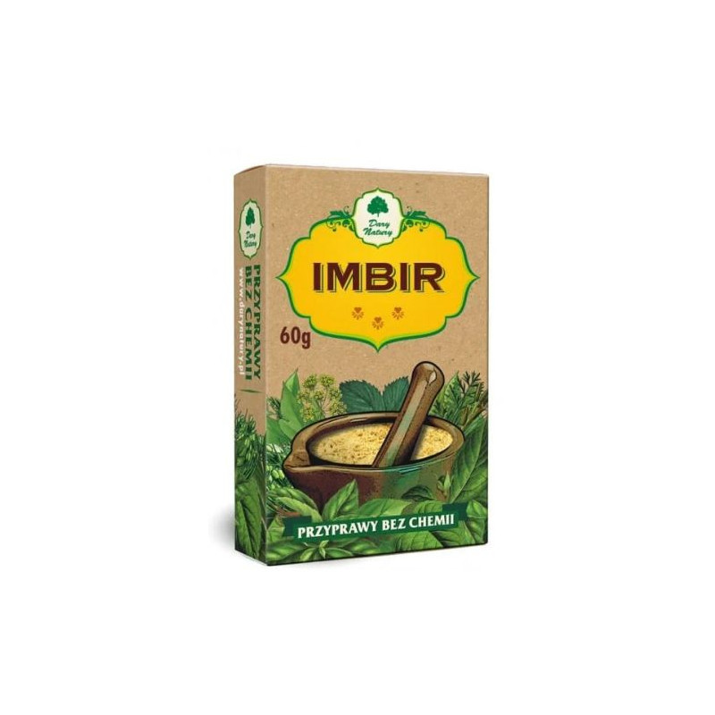 IMBIR MIELONY -- kartonik -- przyprawa bez chemii 60g DARY NATURY