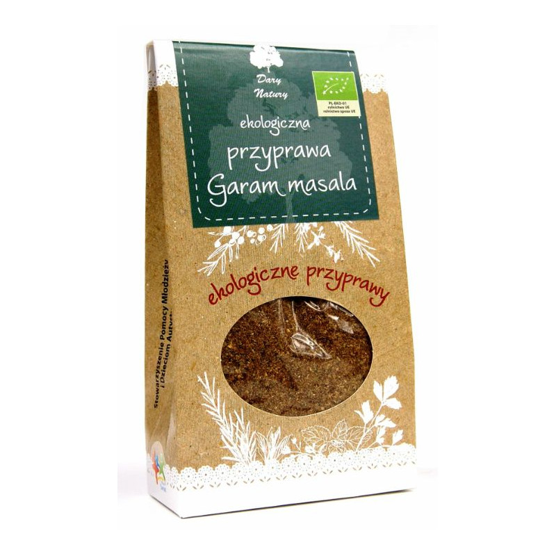 GARAM MASALA EKO kolendra kminek cynamon kardamon pieprz i inne 60g DARY