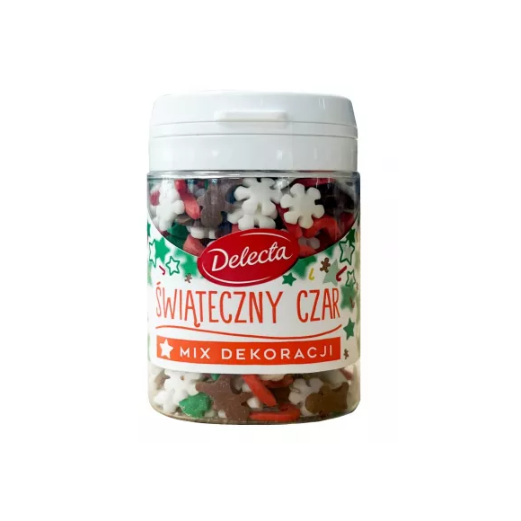 Delecta ŚWIĄTECZNY CZAR Mix dekoracje  PŁATKI CUKROWE 55g