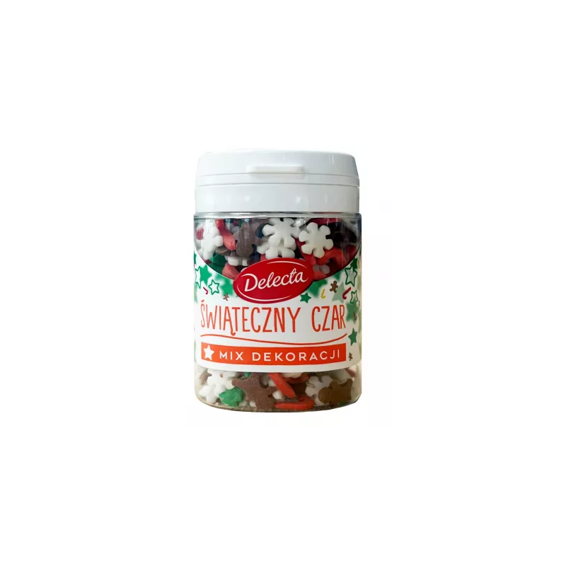 Delecta ŚWIĄTECZNY CZAR Mix dekoracje  PŁATKI CUKROWE 55g