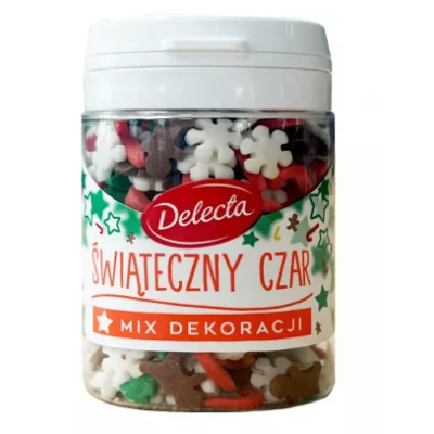 Delecta ŚWIĄTECZNY CZAR Mix dekoracje  PŁATKI CUKROWE 55g