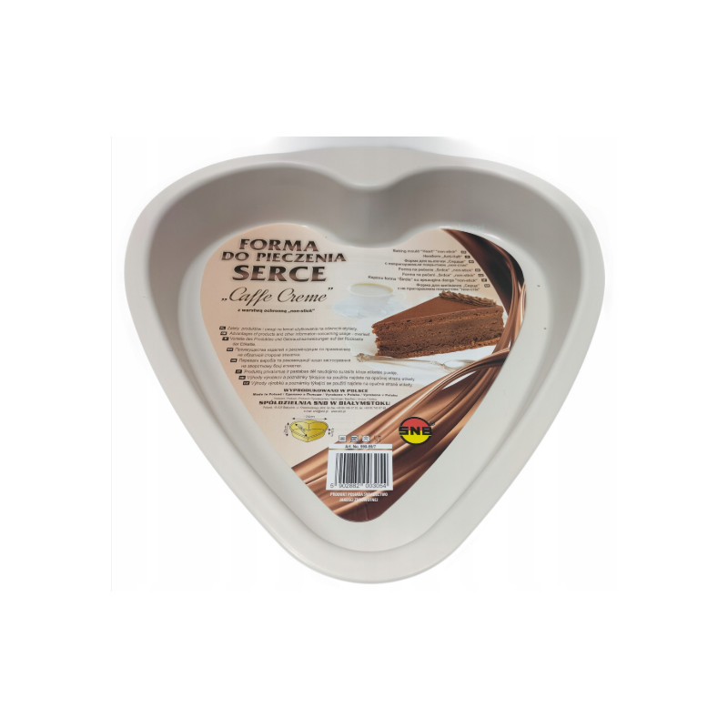 FORMA BLACHA do pieczenia CIASTA SERCE w kształcie SERCA 25x24 Caffe Creme