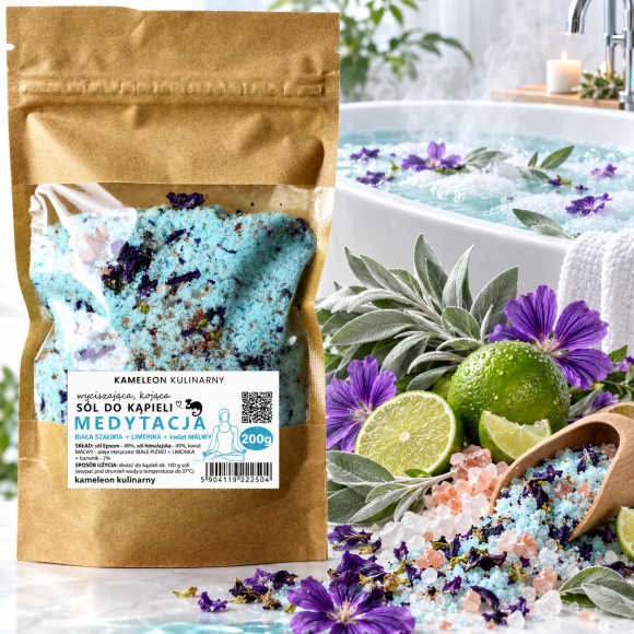 KAMELEON KULINARNY sól do kąpieli MEDYTACJA 200g malwa + limonka + piżmo