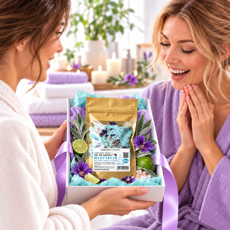 KAMELEON KULINARNY sól do kąpieli MEDYTACJA 200g malwa + limonka + piżmo