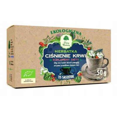 HERBATKA CIŚNIENIE KRWI eko Głóg Kozłek Serdecznik 25sasz 50g DARY NATURY