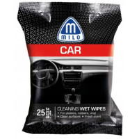 MILO CAR CHUSTECZKI DO CZYSZCZENIA WNĘTRZA SAMOCHODU AUTA 25 sztuk 1 paczka
