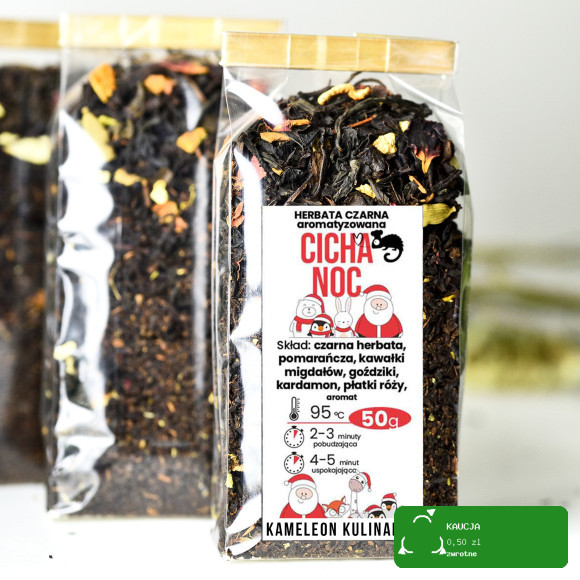 KAMELEON KULINARNY HERBATA CZARNA aromatyzowana CICHA NOC 50g ZIMOWA