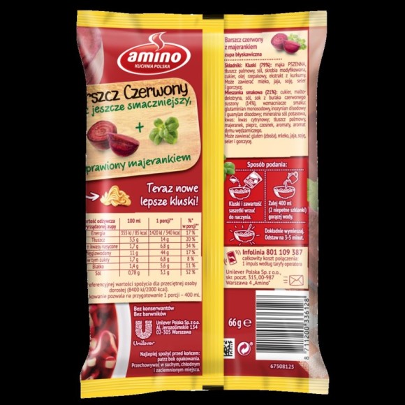 AMINO zupa CZERWONY BARSZCZ 66g