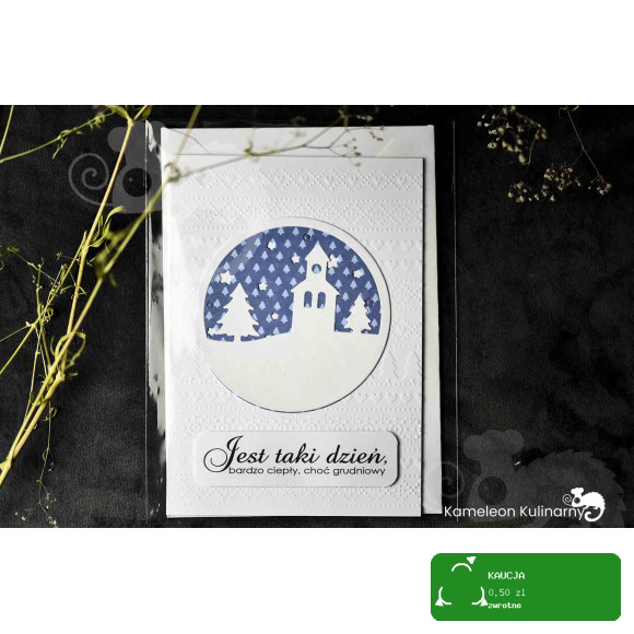 KARTKA OKOLICZNOŚCIOWA handmade WESOŁYCH ŚWIĄT 1sz