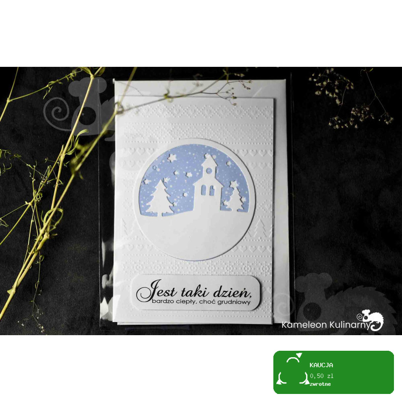 KARTKA OKOLICZNOŚCIOWA handmade WESOŁYCH ŚWIĄT 1sz